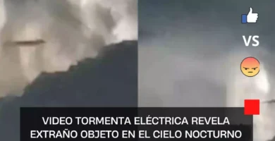 Tormenta eléctrica revela extraño objeto en el cielo