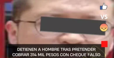 Detienen a hombre tras pretender cobrar 314 mil pesos con cheque falso en Santander de CDMX
