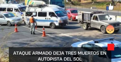 Ataque armado deja tres muertos en Autopista del Sol