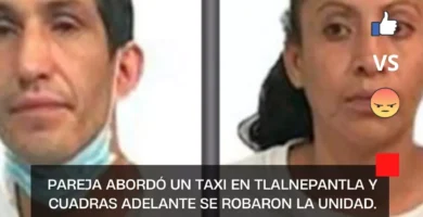Pareja abordó un taxi en Tlalnepantla y cuadras adelante se robaron la unidad.