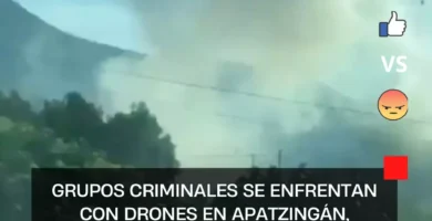 Grupos criminales se enfrentan con drones en Apatzingán, Michoacán