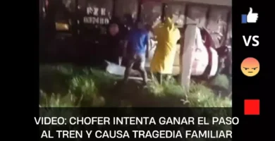 Chofer intenta ganar el paso al tren y causa tragedia familiar