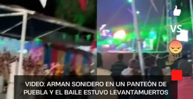 VIDEO: Arman sonidero en un panteón de Puebla y el baile estuvo levantamuertos