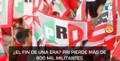 PRI pierde más de 600 mil militantes en tres años revela INE
