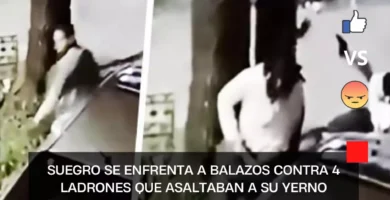 Suegro se enfrenta a balazos contra 4 ladrones que asaltaban a su yerno |VIDEO