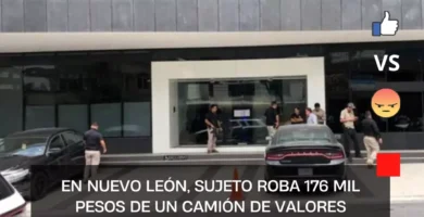 En Nuevo León, sujeto roba 176 mil pesos de un camión de valores