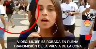 VIDEO: Mujer es robada en plena transmisión de la previa de la Copa Libertadores