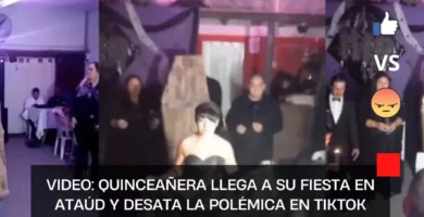 VIDEO: Quinceañera llega a su fiesta en ataúd y desata la polémica en TikTok