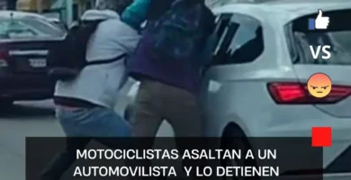 Motociclistas asaltan a un automovilista en Circuito Interior de CDMX