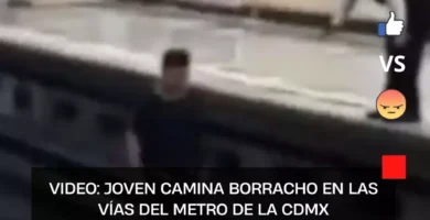 VIDEO: joven camina borracho en las vías del Metro de la CDMX