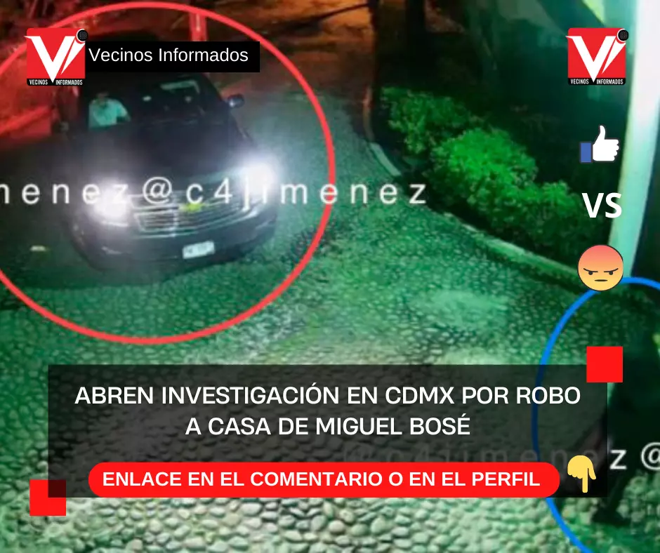 Abren investigación en CDMX por robo a casa de Miguel Bosé