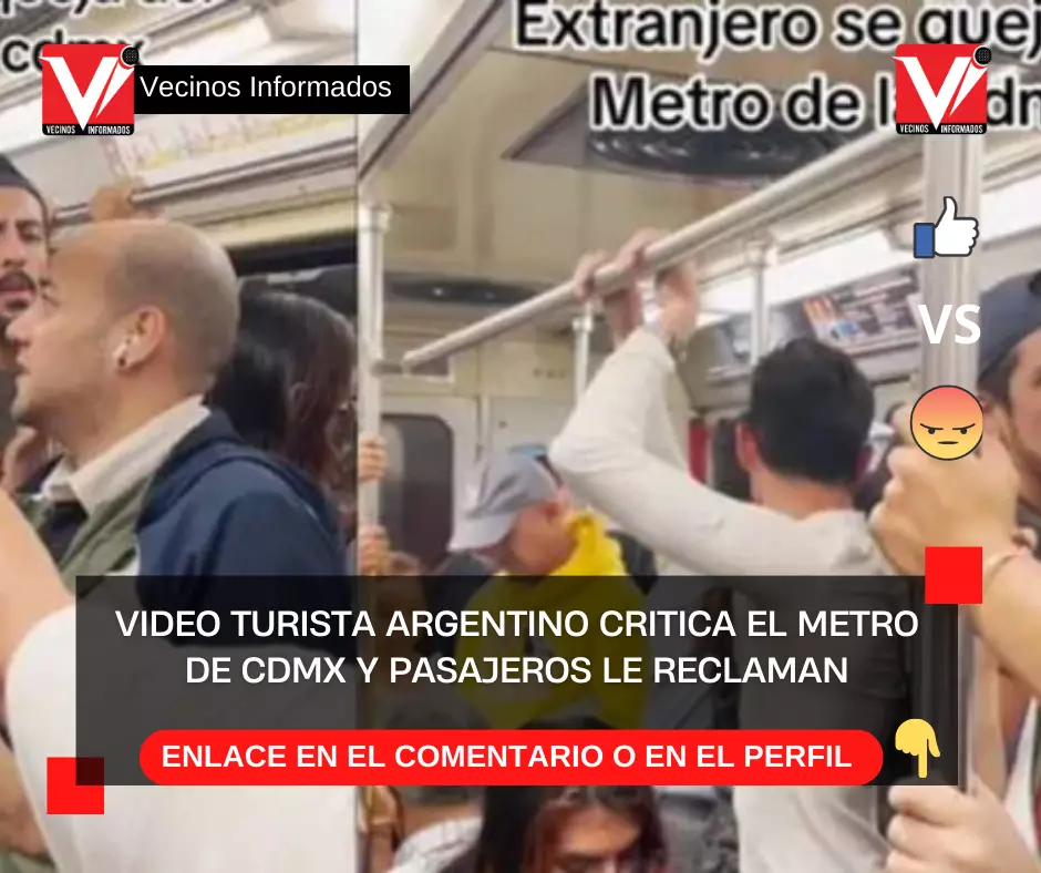 VIDEO Turista argentino critica el Metro de CDMX y pasajeros le reclaman
