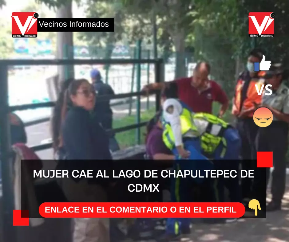 Mujer cae al lago de Chapultepec de CDMX