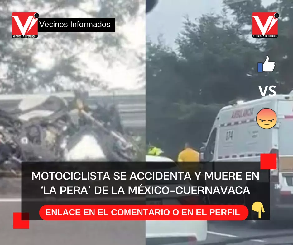 Video: Motociclista se accidenta y muere en ‘La pera’ de la México-Cuernavaca