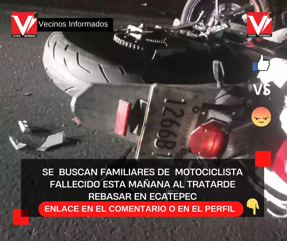 Motociclista Ecatepec choca