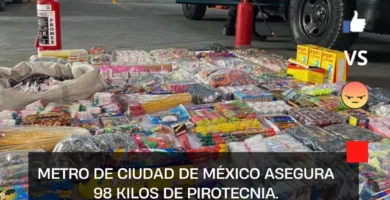 METRO DE CIUDAD DE MÉXICO ASEGURA 98 KILOS DE PIROTECNIA.