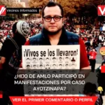 Hijo de AMLO participó en manifestaciones por caso Ayotzinapa