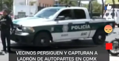 Vecinos persiguen y capturan a ladrón de autopartes en CDMX