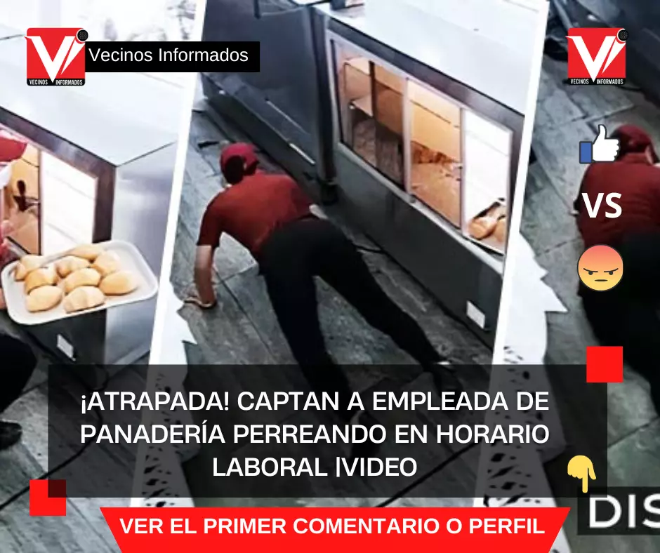 ¡Atrapada! Captan a empleada de panadería perreando en horario laboral |VIDEO