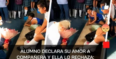 Alumno declara su amor a compañera y ella lo rechaza; video se vuelve viral