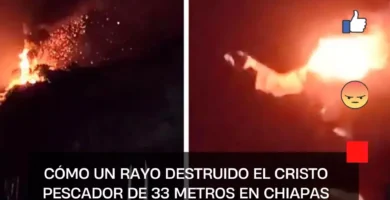 Cómo un Rayo Destruido el Cristo Pescador de 33 Metros en Chiapas