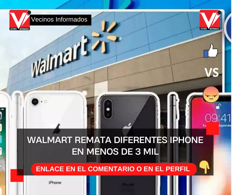 Walmart REMATA diferentes iPhone en menos de 3 MIL pesos por tiempo LIMITADO
