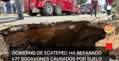 Gobierno de Ecatepec ha reparado 477 socavones causados por suelo lacustre y tránsito pesado