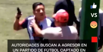 Autoridades Buscan a Agresor en un partido de fútbol Captado en Video