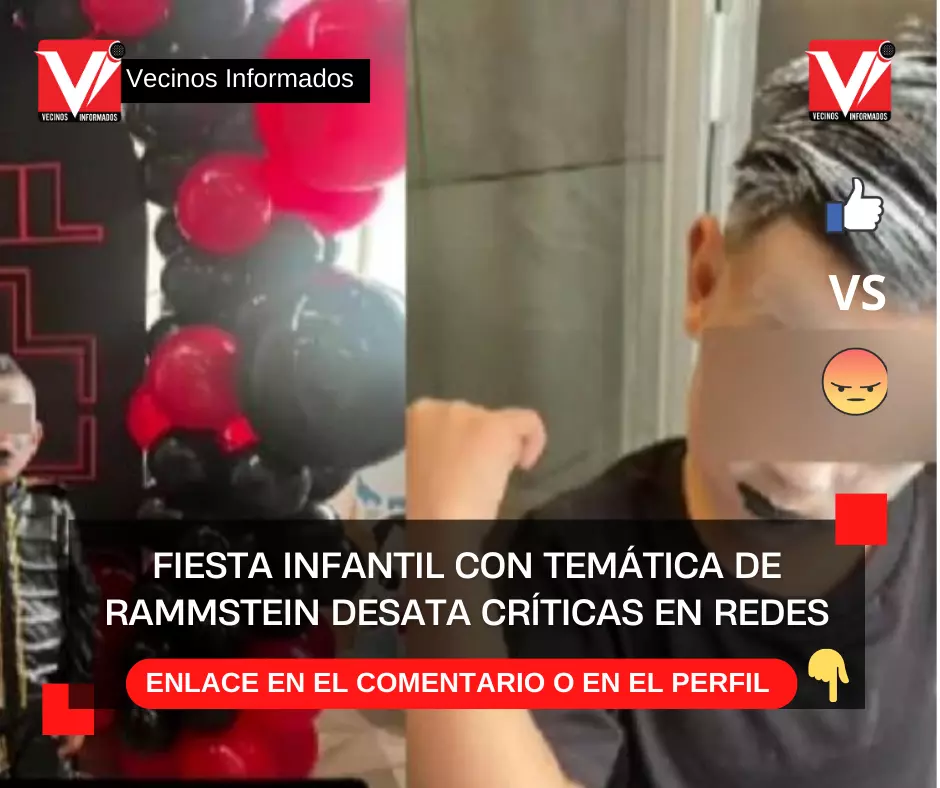 Fiesta infantil con temática de Rammstein desata críticas en redes