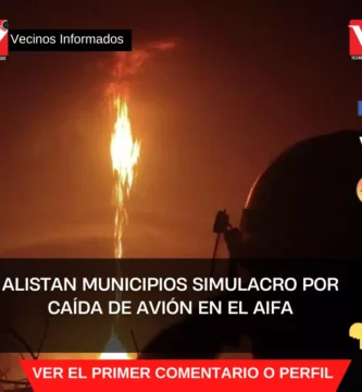 Alistan municipios simulacro por caída de avión en el AIFA
