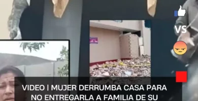 VIDEO | Mujer derrumba casa para no entregarla a familia de su exesposo