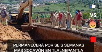 Permanecerá por seis semanas más socavón en Tlalnepantla