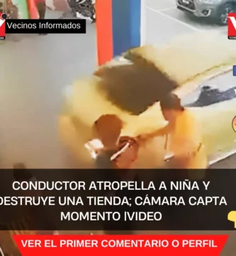 Conductor atropella a niña y destruye una tienda; cámara capta momento |VIDEO 👇