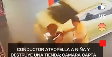 Conductor atropella a niña y destruye una tienda; cámara capta momento |VIDEO 👇