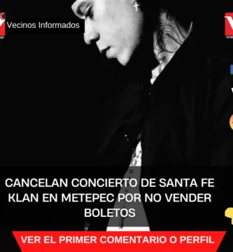 Cancelan concierto de Santa Fe Klan en Metepec por no vender boletos