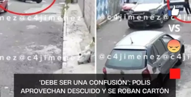 ‘Debe ser una confusión’: Polis aprovechan descuido y se roban cartón de chelas