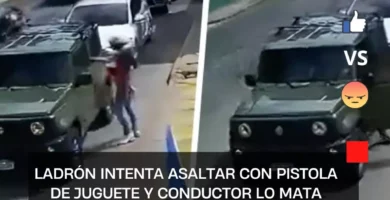 Ladrón intenta asaltar con pistola de juguete y conductor lo mata |VIDEO