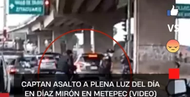 Captan asalto a plena luz del día en Díaz Mirón en Metepec (VIDEO)
