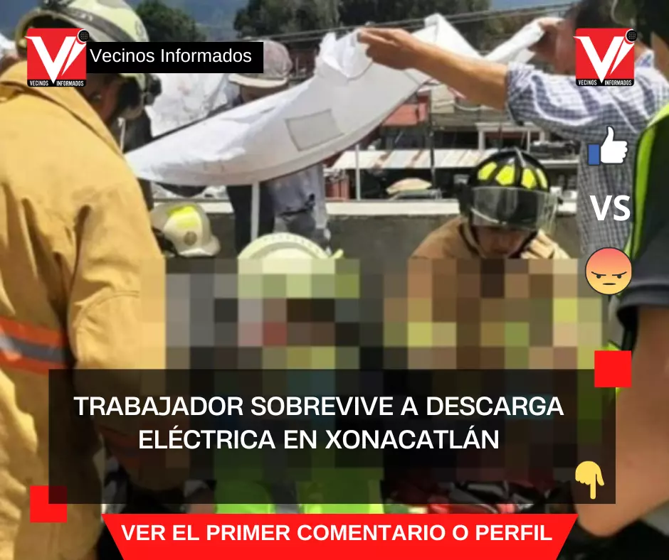 Trabajador sobrevive a descarga eléctrica en Xonacatlán