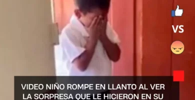 VIDEO Niño rompe en llanto al ver la sorpresa que le hicieron en su salón de clases