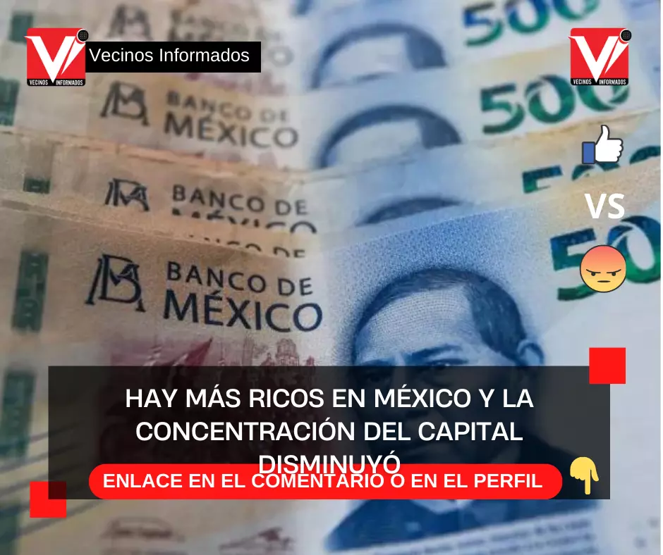 Hay más ricos en México y la concentración del capital disminuyó, dice un informe