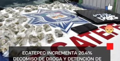 Ecatepec incrementa 26.4% decomiso de droga y detención de narcomenudistas