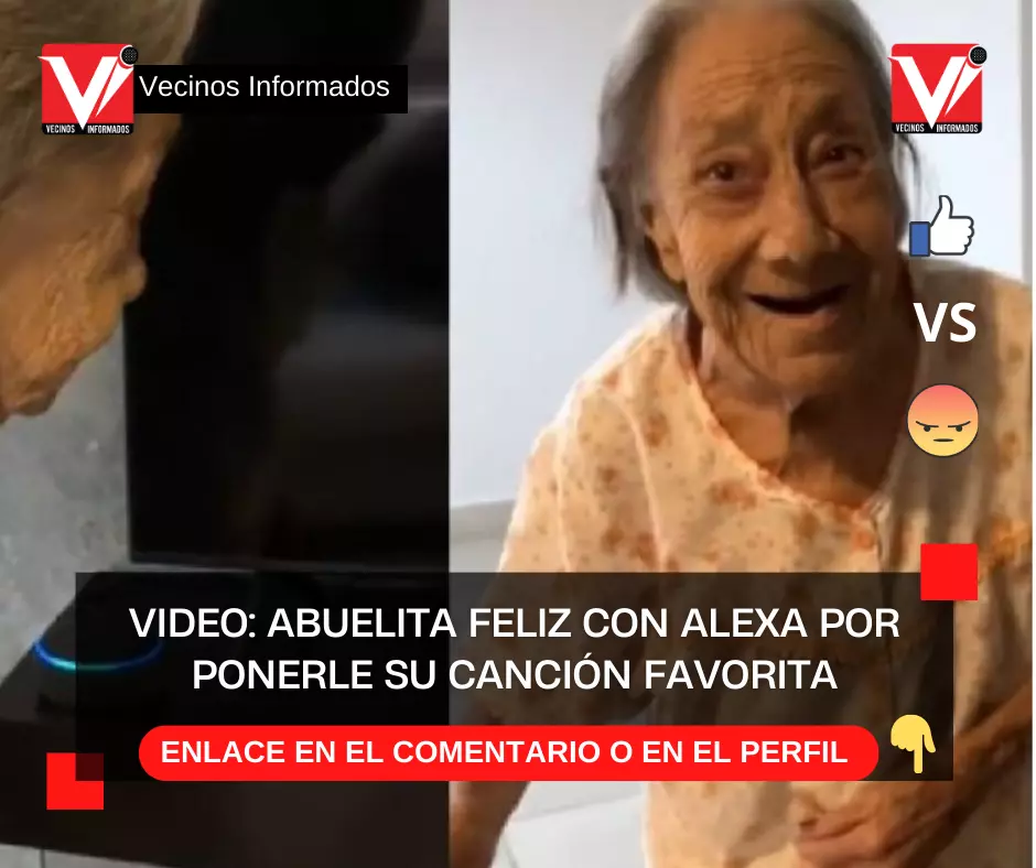 VIDEO: Abuelita feliz con Alexa por ponerle su canción favorita