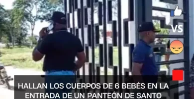 Hallan los Cuerpos de 6 Bebés en la Entrada de un Panteón de Santo Domingo