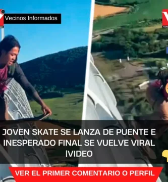Joven skate se lanza de puente e inesperado final se vuelve viral |VIDEO