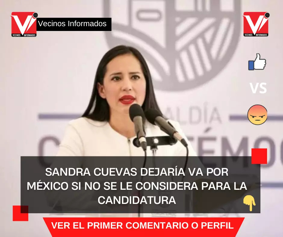 Sandra Cuevas dejaría Va por México si no se le considera para la candidatura