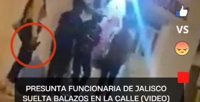 Presunta funcionaria de Jalisco suelta balazos en la calle (Video)