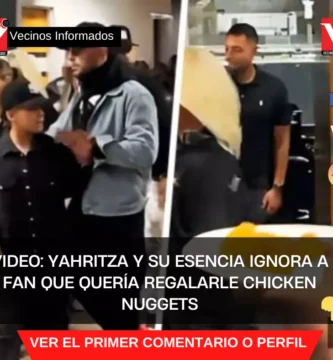 Yahritza y su esencia ignora a fan que quería regalarle chicken nuggets |VIDEO