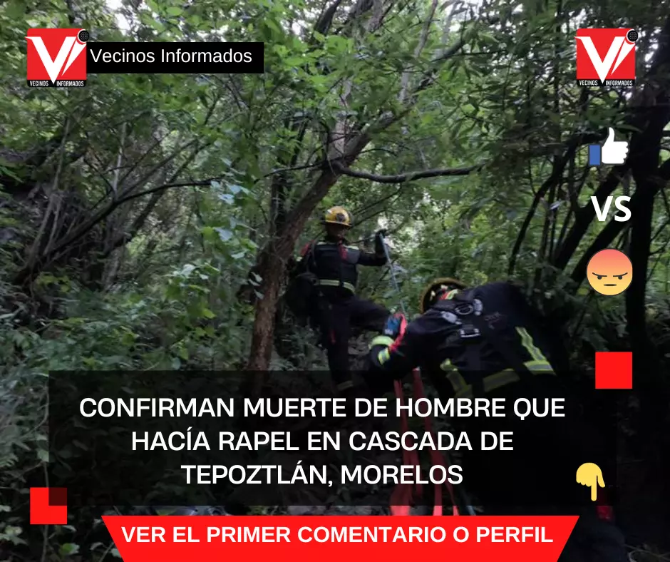 Confirman muerte de hombre que hacía rapel en cascada de Tepoztlán, Morelos