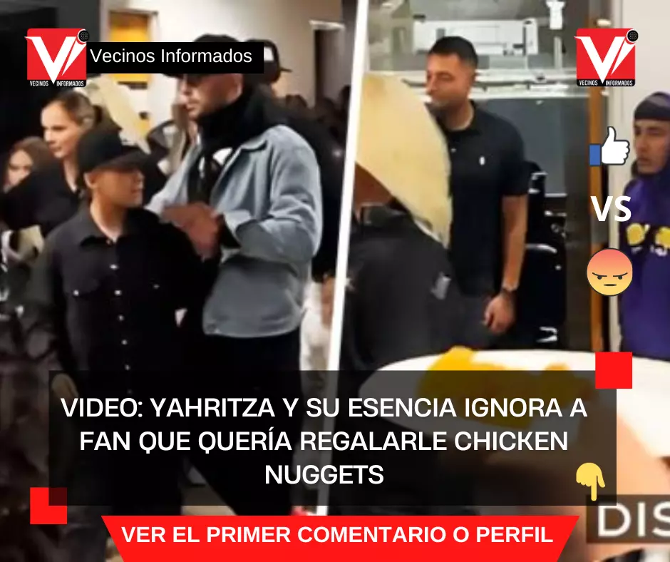 Yahritza y su esencia ignora a fan que quería regalarle chicken nuggets |VIDEO
